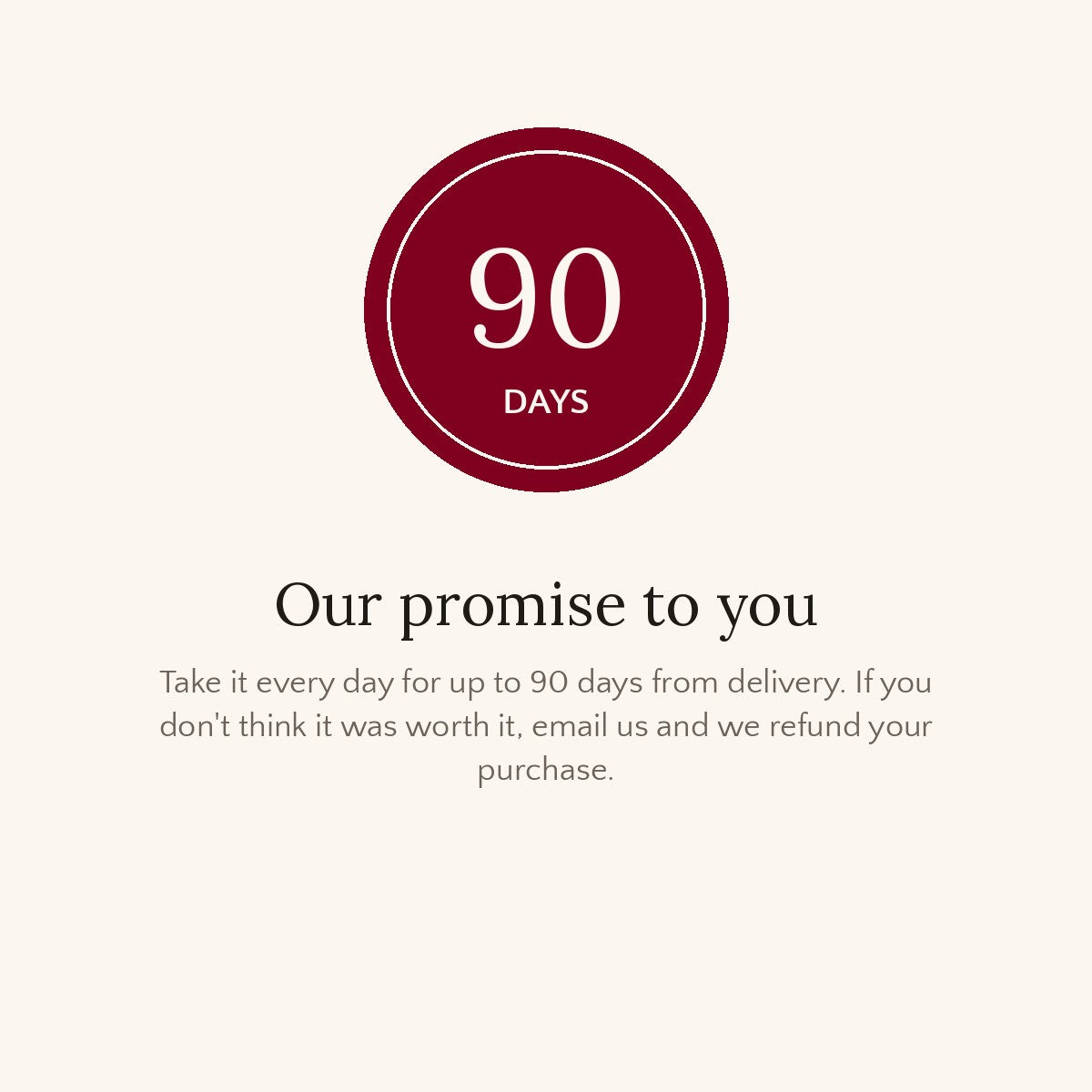 Solabliss 90-day money-back guarantee